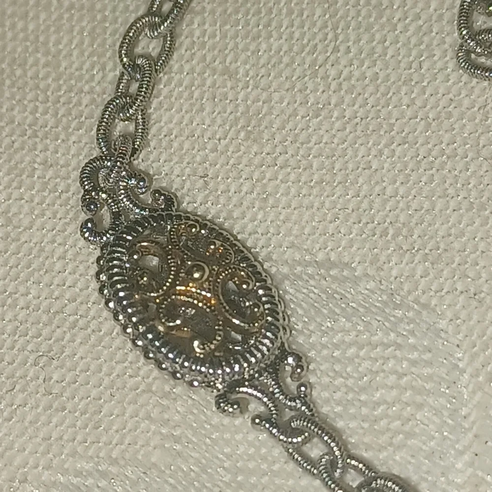 Gabriel & Co. Sterling Silver & 18k Station Necklace, 18 Inches - Picture 5 of 8